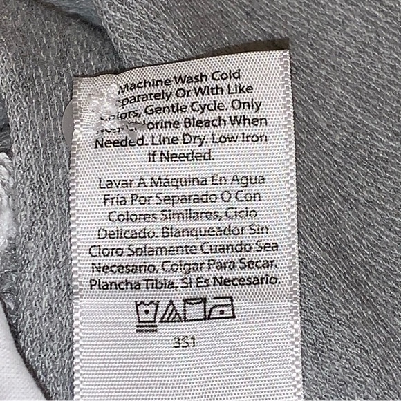 Time and Tru Women’s Pullover Gray & White Eyelet Sweatshirt Sz XL - Picture 5 of 5